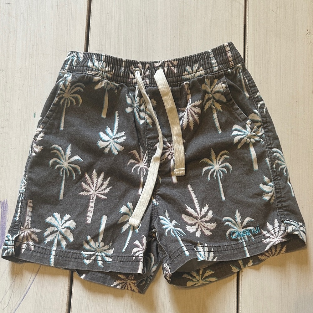 Okanui Palm Print Drawstring Short